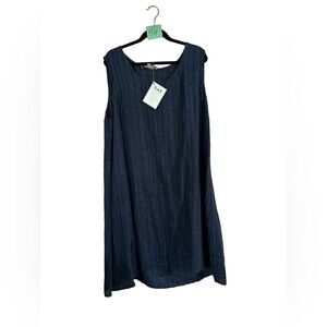Flax brand Size Large High Quality Lithuanian Lightweight Blue Linen Dress